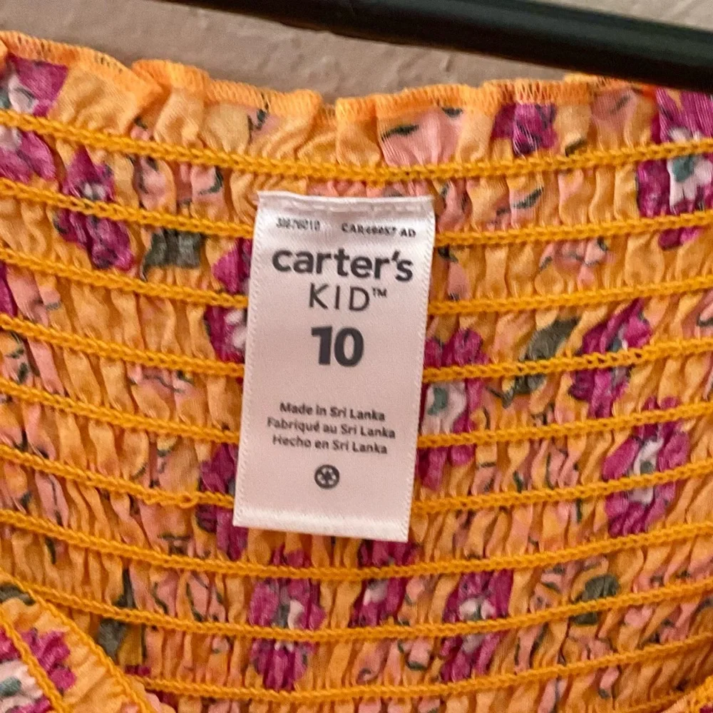 Carter's Yellow and Pink Smocked Dress